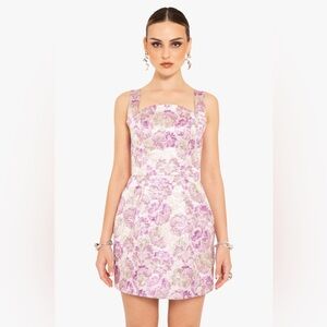 NWT Clovis Glowing Amethyst Mini Sleeveless Jacquard Dress 14 Retails $415